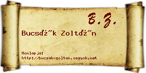 Bucsák Zoltán névjegykártya
