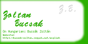zoltan bucsak business card