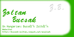 zoltan bucsak business card